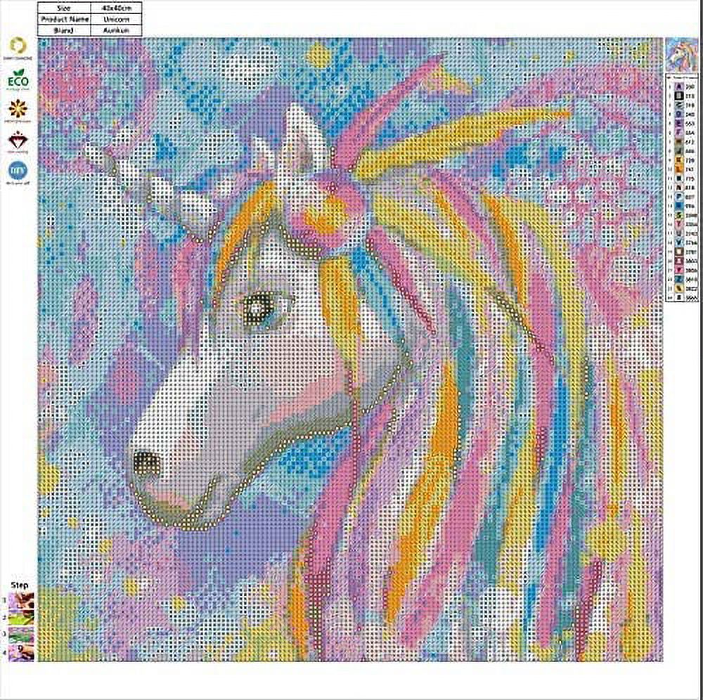 DIY 5d Diamond Painting Kits for Adults, Full Drill Unicorn Embroidery, DIY  5d Round Diamond Rhinestone Stickers Wall Decor Art ( Colorful Unicorn 16 x  12inches ) 
